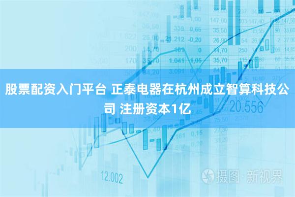 股票配资入门平台 正泰电器在杭州成立智算科技公司 注册资本1亿